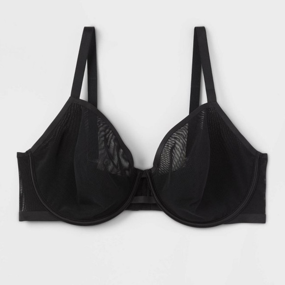 Auden Unlined Demi Coverage Underwire Bra Black Size 36D - Picture 1 of 6
